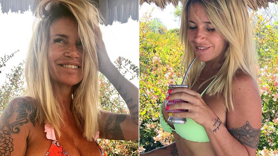 Flor Peña se despidió de las vacaciones con un topless frente al mar