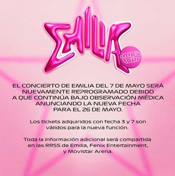 Emilia reprogramó nuevamente su concierto por cuestiones de salud 1 img 20240506 wa0004